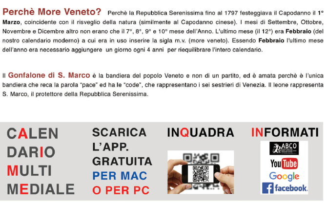 Calendario More Veneto